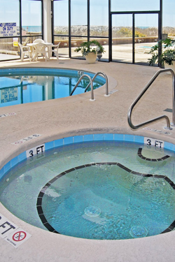 View of the indoor hot tub at Waterpointe II